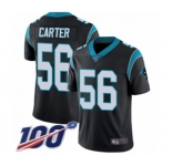Youth Carolina Panthers #56 Jermaine Carter Black Team Color Vapor Untouchable Limited Player 100th Season Football Jersey