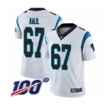 Youth Carolina Panthers #67 Ryan Kalil White Vapor Untouchable Limited Player 100th Season Football Jersey