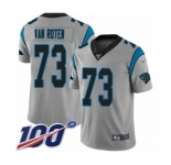 Youth Carolina Panthers #73 Greg Van Roten Silver Inverted Legend Limited 100th Season Football Jersey