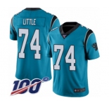 Youth Carolina Panthers #74 Greg Little Limited Blue Rush Vapor Untouchable 100th Season Football Jersey