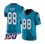 Youth Carolina Panthers #88 Greg Olsen Limited Blue Rush Vapor Untouchable 100th Season Football Jersey