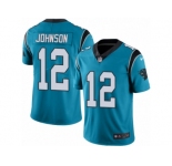 Youth Nike Carolina Panthers #12 Charles Johnson Limited Blue Rush NFL Jersey