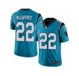 Youth Nike Carolina Panthers #22 Christian McCaffrey Limited Blue Rush NFL Jersey