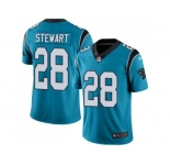Youth Nike Carolina Panthers #28 Jonathan Stewart Blue Stitched NFL Limited Rush Jersey