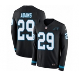 Youth Nike Carolina Panthers #29 Mike Adams Limited Black Therma Long Sleeve NFL Jersey