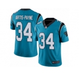 Youth Nike Carolina Panthers #34 Cameron Artis-Payne Limited Blue Rush NFL Jersey