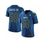 Youth Nike Carolina Panthers #58 Thomas Davis Limited Blue 2017 Pro Bowl NFL Jersey