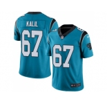 Youth Nike Carolina Panthers #67 Ryan Kalil Blue Stitched NFL Limited Rush Jersey