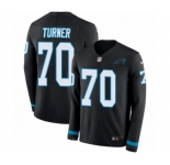 Youth Nike Carolina Panthers #70 Trai Turner Limited Black Therma Long Sleeve NFL Jersey