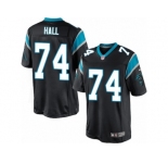 Youth Nike Carolina Panthers #74 Daeshon Hall Limited Black Team Color NFL Jersey