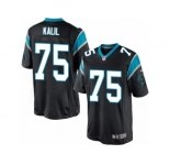 Youth Nike Carolina Panthers #75 Matt Kalil Limited Black Team Color NFL Jersey
