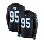 Youth Nike Carolina Panthers #95 Dontari Poe Limited Black Therma Long Sleeve NFL Jersey