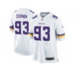 Men's Nike Minnesota Vikings #93 Shamar Stephen Game White NFL Jersey