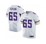 Men's Nike Minnesota Vikings #65 Pat Elflein Elite White NFL Jersey