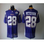 nike nfl jerseys minnesota vikings #28 peterson purple[Elite 50th Patch]