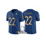 Men Minnesota Vikings #22 Harrison Smith NFC 2017 Pro Bowl Blue Gold Limited Jersey