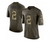 Men Nike Minnesota Vikings #2 Kai Forbath Limited Green Salute to Service NFL Jersey