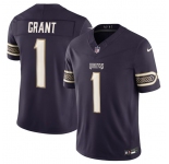 Men's Minnesota Vikings #1 Bud Grant Deep Purple 2026 F.U.S.E. Rivalries Collection Limited Football Stitched Jersey