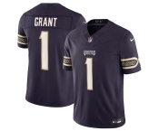 Men's Minnesota Vikings #1 Bud Grant Deep Purple 2026 F.U.S.E. Rivalries Collection Limited Football Stitched Jersey