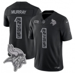Men's Minnesota Vikings #1 Kyler Murray Black 2026 F.U.S.E. Salute to Service Limited Football Stitched Jersey