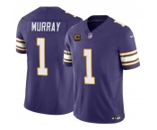Men's Minnesota Vikings #1 Kyler Murray Purple 2026 F.U.S.E. 4-Star C Patch Throwback Vapor Untouchable Limited Football Stitched Jersey