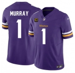 Men's Minnesota Vikings #1 Kyler Murray Purple 2026 F.U.S.E. 4-Star C Patch Vapor Untouchable Limited Football Stitched Jersey