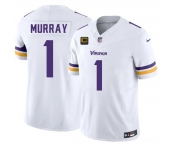 Men's Minnesota Vikings #1 Kyler Murray White 2026 F.U.S.E. 4-Star C Patch Vapor Untouchable Limited Football Stitched Jersey