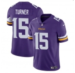 Men's Minnesota Vikings #15 Dallas Turner Purple 2024 Draft Vapor Untouchable Limited Football Stitched Jersey