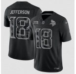 Men's Minnesota Vikings #18 Justin Jefferson Black 2026 F.U.S.E. Salute to Service Limited Football Stitched Jersey