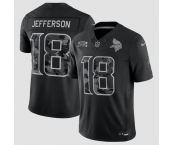 Men's Minnesota Vikings #18 Justin Jefferson Black 2026 F.U.S.E. Salute to Service Limited Football Stitched Jersey