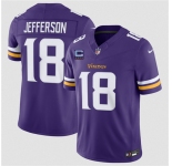 Men's Minnesota Vikings #18 Justin Jefferson Purple 2026 F.U.S.E. With 4-star C Patch Vapor Untouchable Limited Football Stitched Jersey