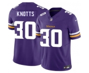Men's Minnesota Vikings #30 Shaleak Knotts Purple 2026 Draft F.U.S.E. Vapor Untouchable Limited Football Stitched Jersey
