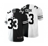 Men's Minnesota Vikings #33 Dalvin Cook Black V White Peace Split Vapor Untouchable Limited Football Jersey
