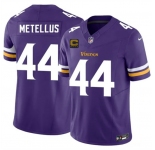 Men's Minnesota Vikings #44 Josh Metellus Purple 2026 F.U.S.E. 4-Star C Patch Vapor Untouchable Limited Football Stitched Jersey