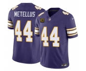 Men's Minnesota Vikings #44 Josh Metellus Purple 2026 F.U.S.E. 4-Star C Patch Vapor Untouchable Throwback Limited Football Stitched Jersey
