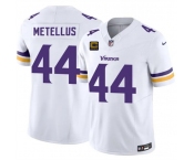 Men's Minnesota Vikings #44 Josh Metellus White 2026 F.U.S.E. 4-Star C Patch Vapor Untouchable Limited Football Stitched Jersey