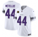Men's Minnesota Vikings #44 Josh Metellus White 2026 F.U.S.E. 4-Star C Patch Winter Warrior Limited Football Stitched Jersey