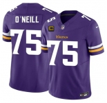 Men's Minnesota Vikings #75 Brian O'Neill Purple 2026 F.U.S.E. 4-Star C Patch Vapor Untouchable Limited Football Stitched Jersey