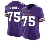 Men's Minnesota Vikings #75 Brian O'Neill Purple 2026 F.U.S.E. 4-Star C Patch Vapor Untouchable Limited Football Stitched Jersey
