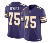 Men's Minnesota Vikings #75 Brian O'Neill Purple 2026 F.U.S.E. 4-Star C Patch Vapor Untouchable Throwback Limited Football Stitched Jersey