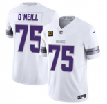 Men's Minnesota Vikings #75 Brian O'Neill White 2026 F.U.S.E. 4-Star C Patch Winter Warrior Limited Football Stitched Jersey