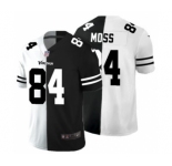 Men's Minnesota Vikings #84 Randy Moss Black V White Peace Split Vapor Untouchable Limited Football Jersey