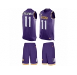 Men's Nike Minnesota Vikings #11 Laquon Treadwell Limited Purple Tank Top Suit NFL Jersey