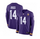 Men's Nike Minnesota Vikings #14 Stefon Diggs Limited Purple Therma Long Sleeve NFL Jersey