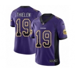 Men's Nike Minnesota Vikings #19 Adam Thielen Limited Purple Rush Drift Fashion NFL Jersey