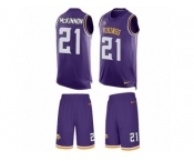 Men's Nike Minnesota Vikings #21 Jerick McKinnon Limited Purple Tank Top Suit NFL Jersey