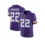 Men's Nike Minnesota Vikings #22 Paul Krause Vapor Untouchable Limited Purple Team Color NFL Jersey