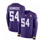 Men's Nike Minnesota Vikings #54 Eric Kendricks Limited Purple Therma Long Sleeve NFL Jersey