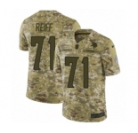 Men's Nike Minnesota Vikings #71 Riley Reiff Limited Camo 2018 Salute to Service NFL Jersey