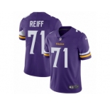 Men's Nike Minnesota Vikings #71 Riley Reiff Vapor Untouchable Limited Purple Team Color NFL Jersey